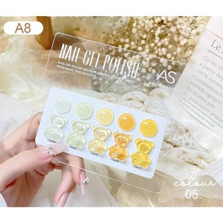 Set sơn as 5 màu a8 chai xanh cao cấp - manh219