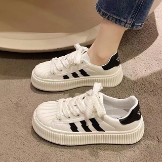 Giày thể thao nữ giày thể thao vải canvas hở ngón vỏ sò thời trang thu đông 2023 cho nữ