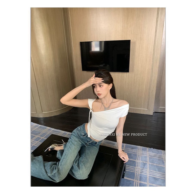 Guima Áo Thun Không Tay Phong Cách retro Mỹ Cho Nữ