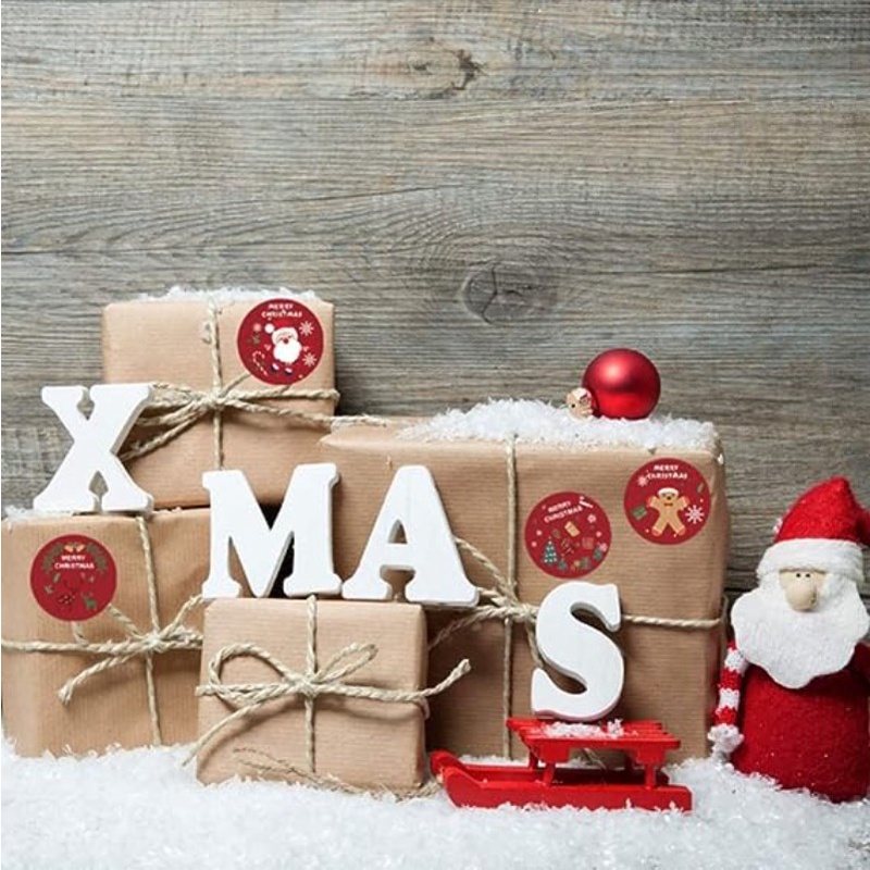 Bộ 500 Nhãn Dán Trang Trí Giáng Sinh diy