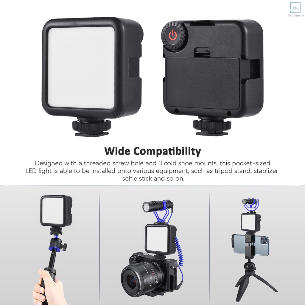 Đèn led mini Ánh Sáng 5600k 25 Hạt 3 Màu Chuyên Dụng Cho Chụp Ảnh #homevn