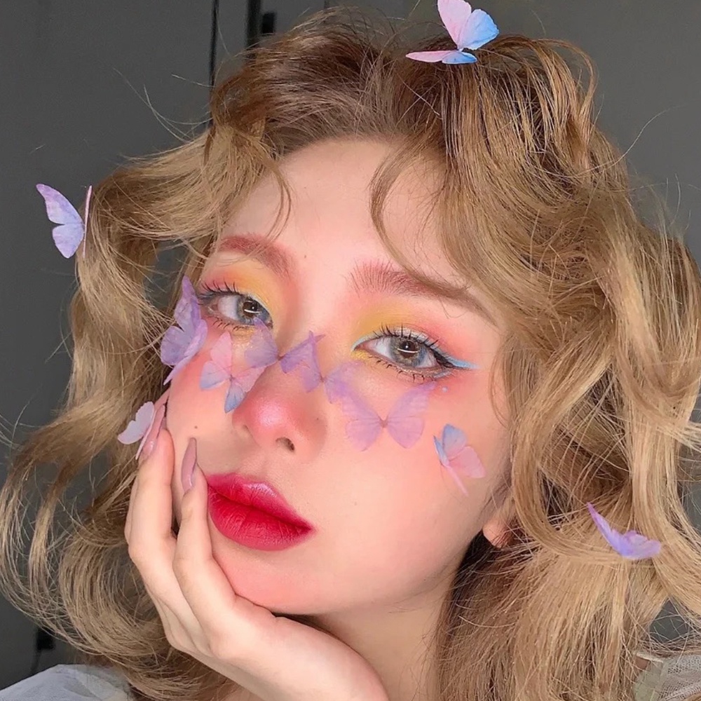 Miếng Dán Trang Trí Mặt / Cơ Thể Tạm Thời Hình Xăm 3d Lấp Lánh