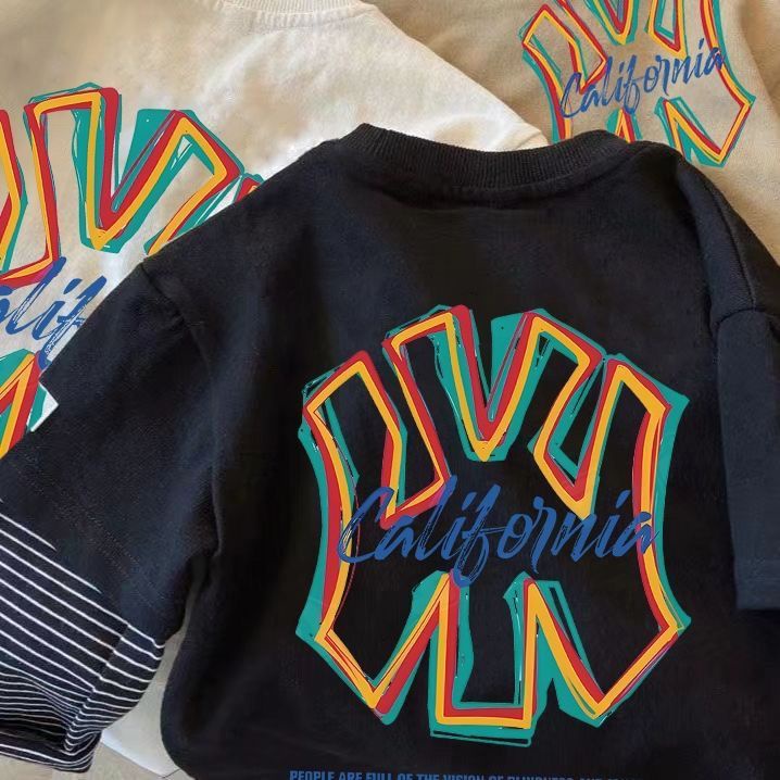 Áo Thun Tay Dài 100% cotton Thời Trang Hàn Quốc Cho Bé Trai