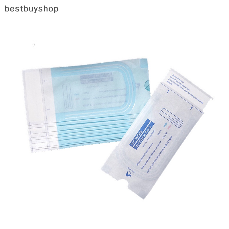 Bộ 100 Túi Tiệt Trùng 4 Kích Thước Dùng Một Lần Để Đựng Dụng Cụ Xăm Móng Tay Mới