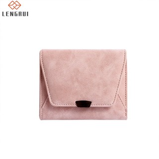 Forever lengrui Ví Ngắn Dạng Gập mini Phong Cách retro Đơn Giản