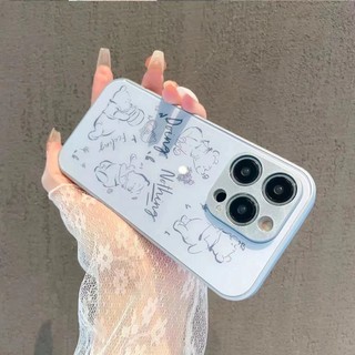 Dễ Thương Ốp Điện Thoại Kính Cường Lực Cứng Chống Sốc Hình Gấu Đáng Yêu Cho iphone 15 pro max 14 13 12 11 pro max 14 15 plus
