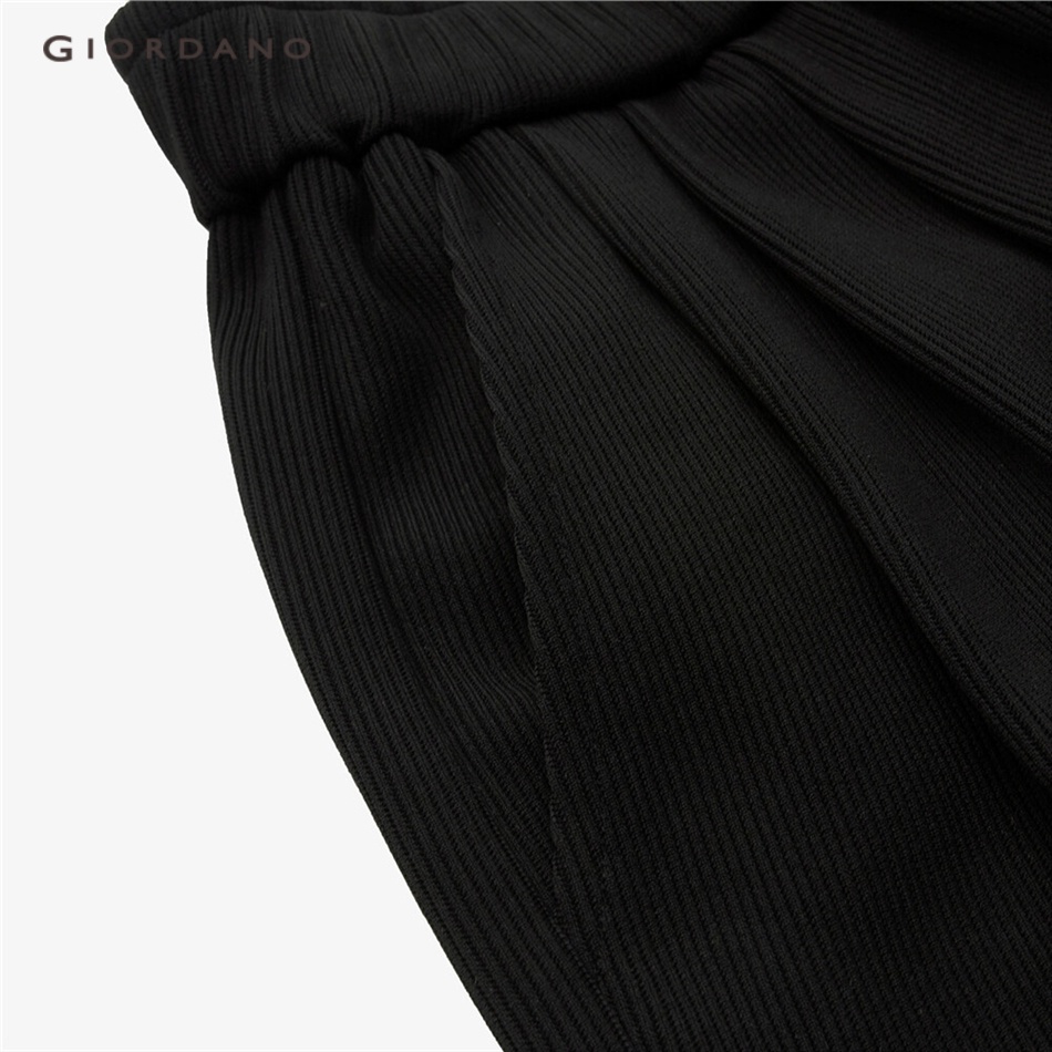 Quần ống rộng GIORDANO 18413916 lưng thun co giãn thời trang dành cho nữ