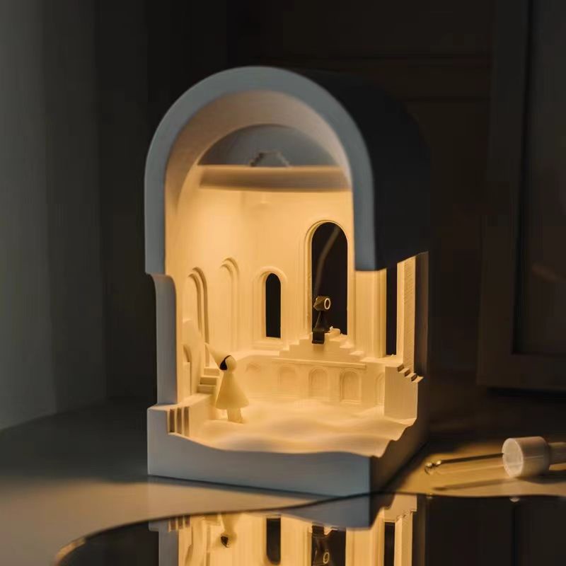 Đèn Ngủ Để Bàn Trang Trí Hình Thung Lũng Có Hương Thơm Sáng Tạo