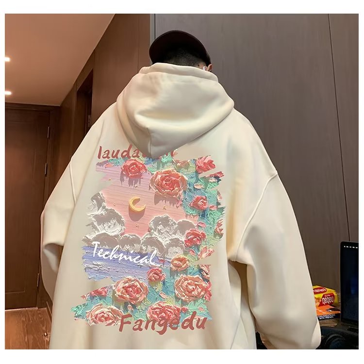 Áo hoodie Dáng Rộng In Họa Tiết Thời Trang Cho Nam m-8xl