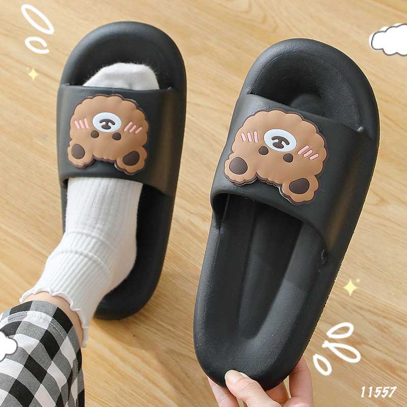 Dép Đế Mềm Nữ Đi Trong Nhà Siêu Nhẹ Êm Chân Hình Gấu