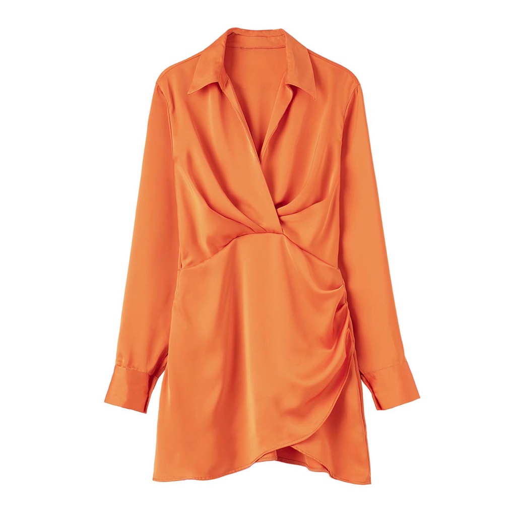 Đầm Lụa satin Ôm Eo Phong Cách Âu Mỹ Thời Trang zara Mới Cho Nữ 2950331 620