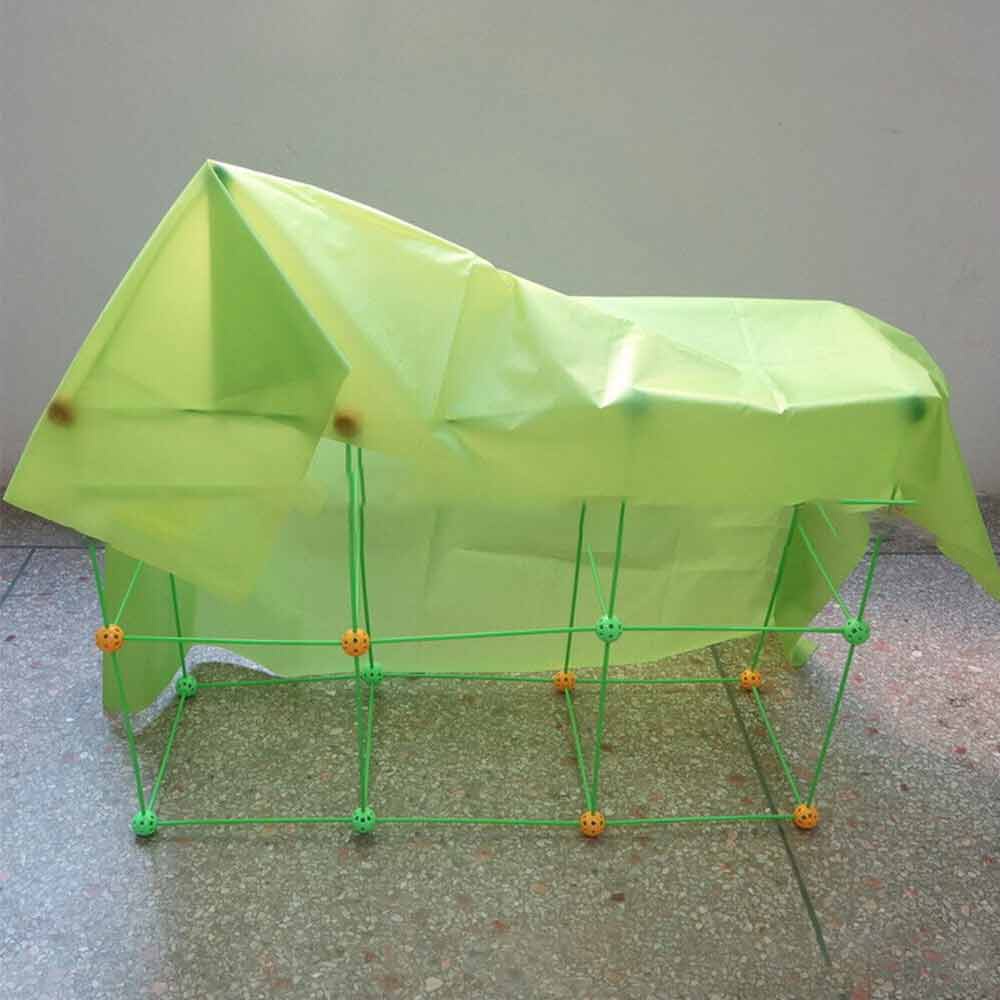 88pcs Construction Fort Building Kit Indoor Outdoor Tunnel Castle Builder