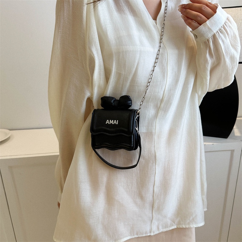 Túi Đeo Chéo mini Đựng Son Môi Đính Nơ yadou Phong Cách Hàn Quốc Mới