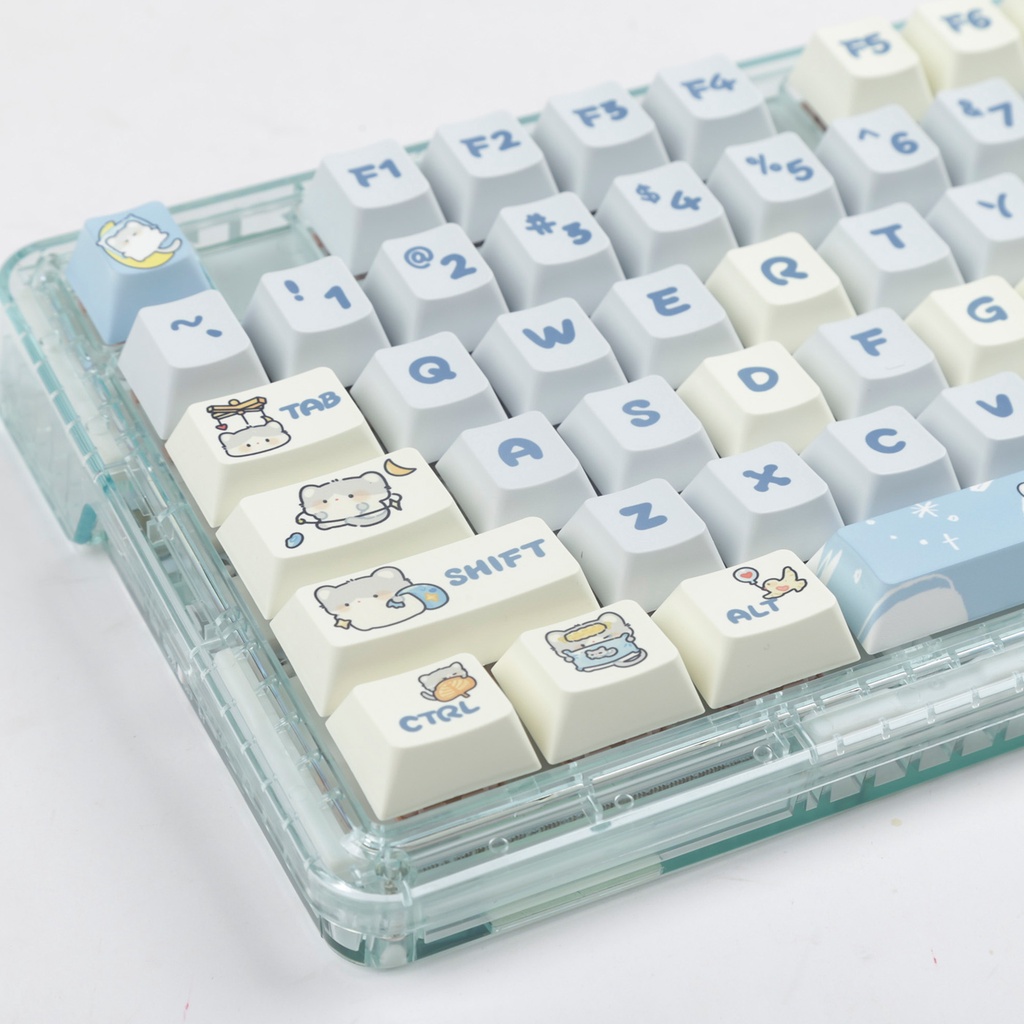 Daydream Kitten Keycaps Cherry Profile Hoạt Hình PBT Dye Sub Bàn Phím Cơ Keycap