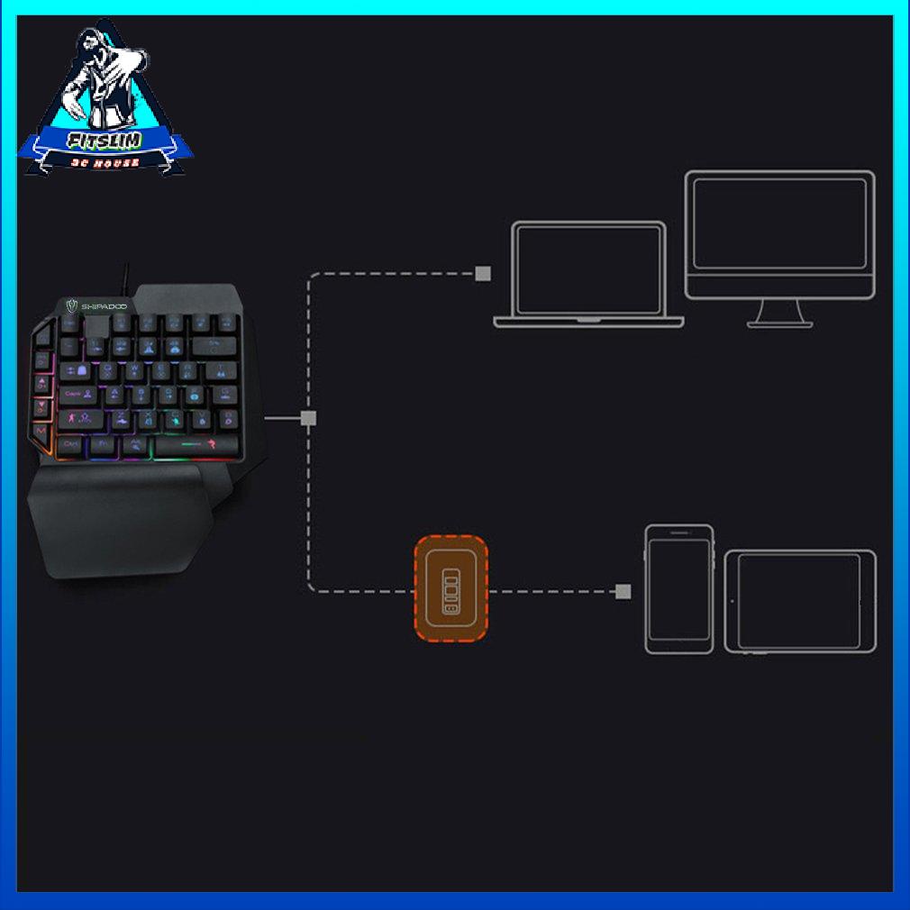 F6 Keyboard Single Handed Portable Cool Luminious Mechanical Computer