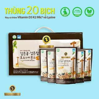 [BÁN SỈ][ ÍT ĐƯỜNG - GOLDEN HEALTH ] SỮA HẠT ÓC CHÓ HẠNH NHÂN ĐẬU ĐEN & MẮC CA - HÀN QUỐC - 20 bịch x 195ml