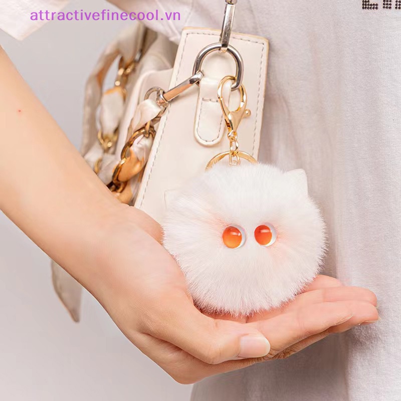 Acvn Móc Khóa Banh Lông Mèo Má Hồng Dễ Thương Làm Quà Tặng Sinh Nhật Bán Chạy