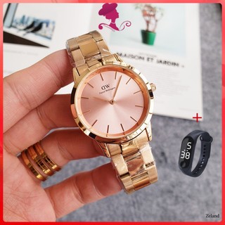 Đồng hồ nữ sang trọng đồng hồ quartz chất liệu thép không gỉ 92151