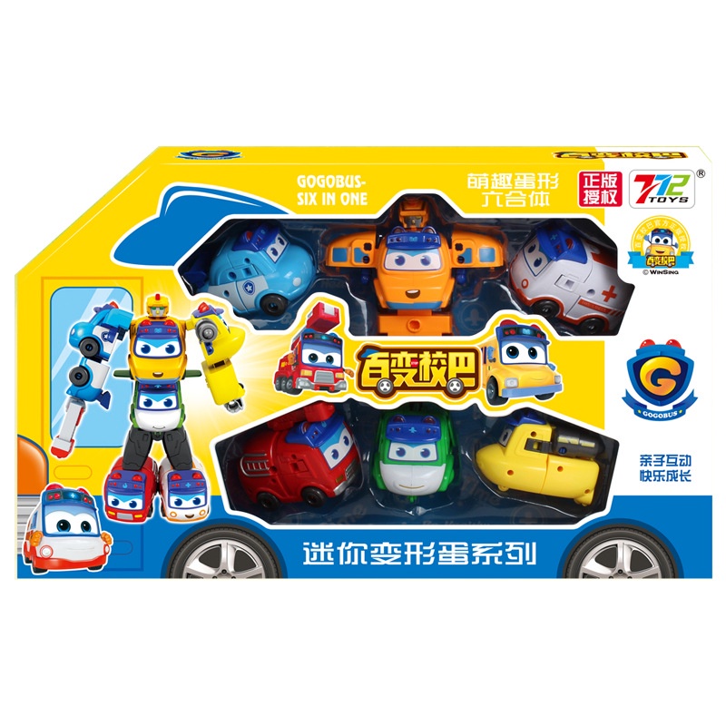 Bộ Đồ Chơi Xe Buýt Biến Hình robot Sáu Trong Một Dành Cho Bé Trai Và Bé Gái