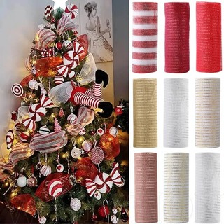 Cuộn Dây Ruy Băng Lưới 10 yards 26cm Trang Trí Giáng Sinh / Năm Mới