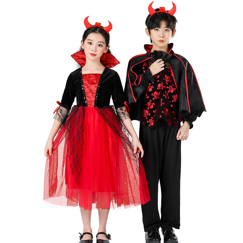 Bộ Đồ Hóa Trang halloween Nhân Vật Phù Thủy Phối Áo Choàng Lưới Dễ Thương Cho Bé Gái 9.27