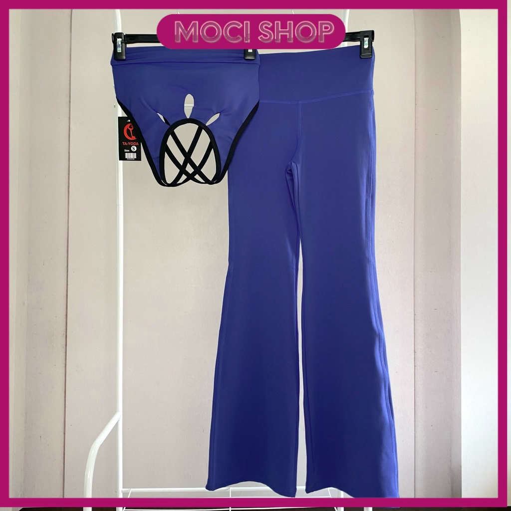 Set yoga loe, đồ tập yoga , đồ tập gym, quần ống loe siêu hách dáng "Moci Shop"