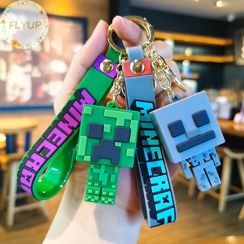 Flyup Mô Hình Đồ Chơi minecraft Cổ Điển Gắn Móc Khóa Búp Bê my world steve Trang Trí Ba Lô Làm Quà Sinh Nhật Cho Bé vn