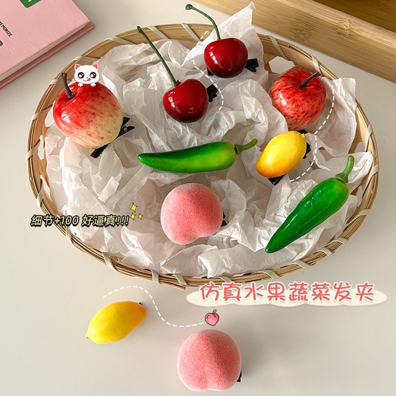 PVN60423 Kẹp tóc mỏ vịt hình quả đáng yêu cho bạn gái T2