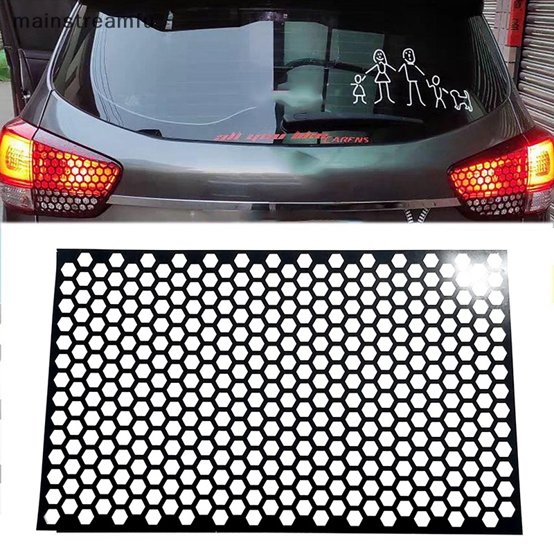 Miếng Dán Đề Can Rỗng Hình Tổ Ong Trang Trí Đèn Hậu Xe Hơi Thời Trang Mới