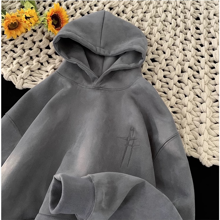 Áo Hoodie Dáng Rộng Phong Cách retro Đường Phố Mỹ Cá Tính Cho Nam