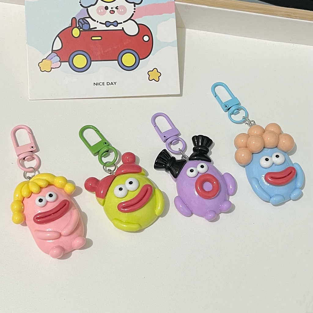 1 Móc Khóa Hình Đôi Môi Quái Vật Miệng To Dễ Thương 7cm