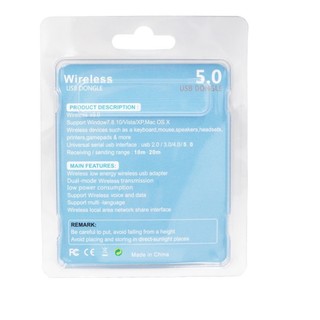 Adapter USB Bluetooth 5.0 Dongle Mini Dùng Cho Máy Tính Laptop, PC