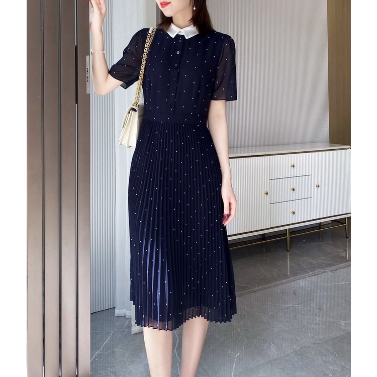 Đầm Dài Đến Giữa Eo Màu Trơn Thanh Lịch Thời Trang Mùa Hè 2023 Cho Nữ Phiên Bản Hàn Quốc 2023