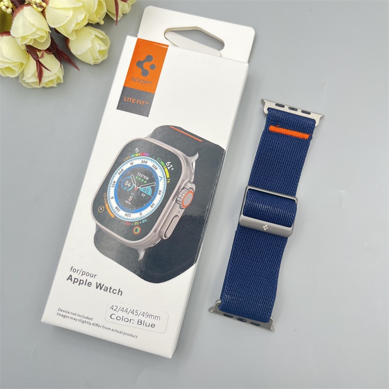 Spigen Dây Đeo nylon Dẻo Thay Thế Cho Đồng Hồ Thông Minh apple watch series ultra 8 / se2 / 7 / se / 6 / 5 / 4 / 3 / 2 / 1 49mm 45mm 44mm 42mm