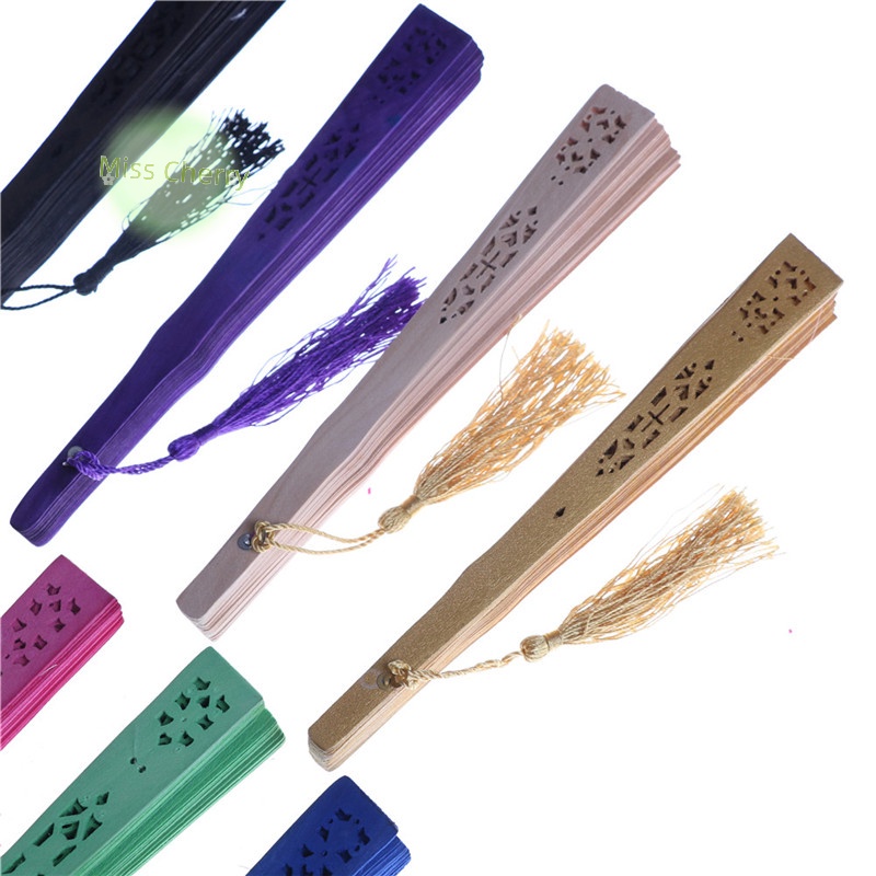 Quạt Gấp Cầm Tay Bằng Tre Thời Trang heyuanlong444