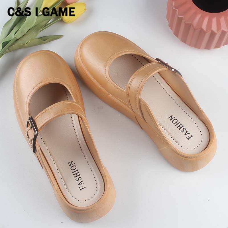 C＆S  dép cross đế cao 6cm Dép sandal nữ dép đi biển Đàn hồi tốt Thời thượng Độ bền cao Thoải mái FBT23001GT 41Z231008