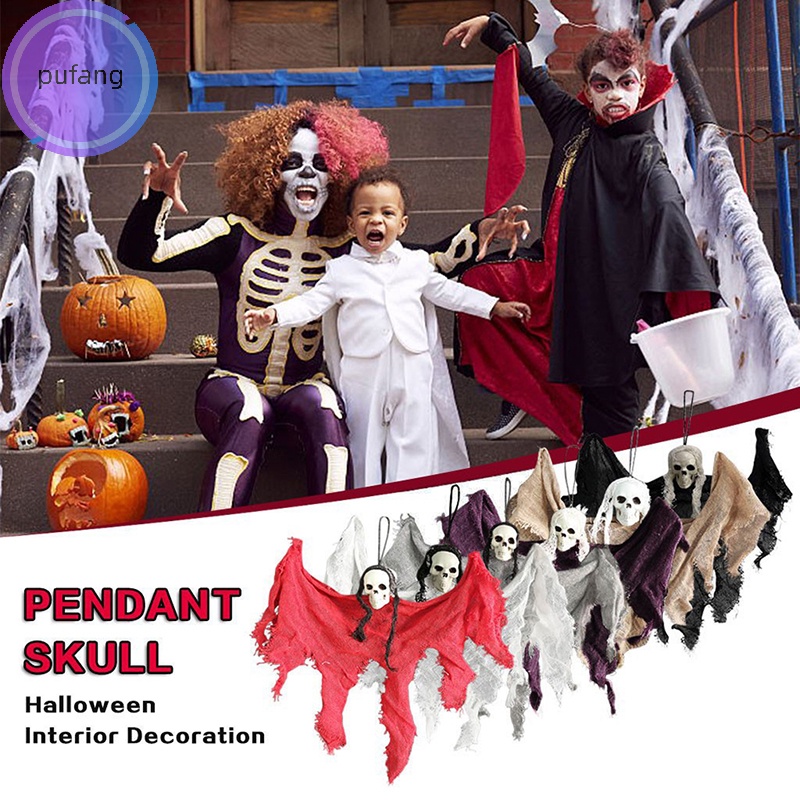 Pufang Đầu Lâu Ma Trang Trí halloween Kinh Dị vn