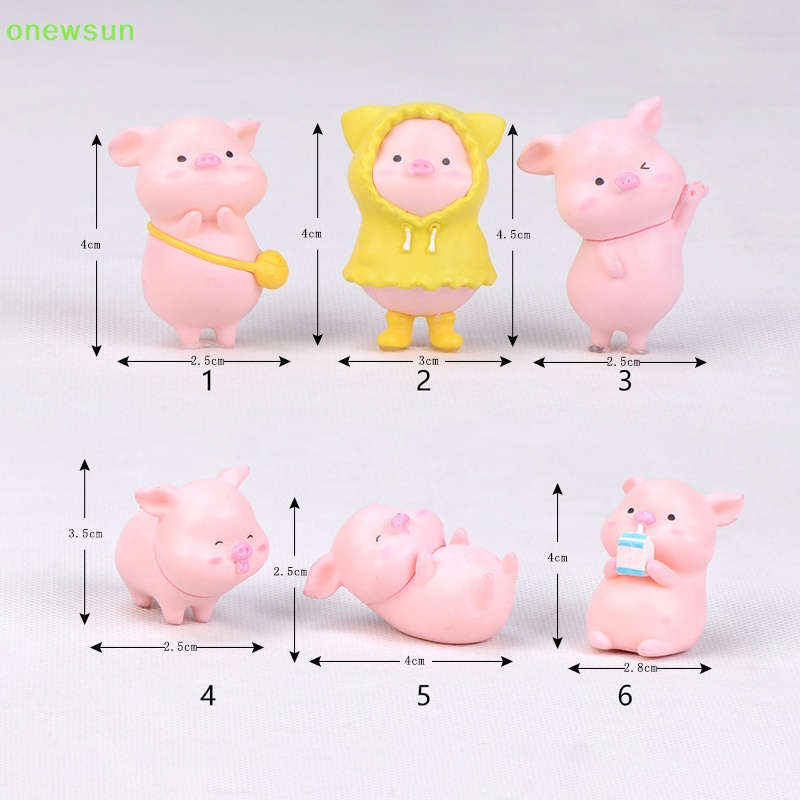 Tượng Heo Con mini Dễ Thương Dùng Để Trang Trí Nhà Búp Bê / Tiểu Cảnh diy Mới