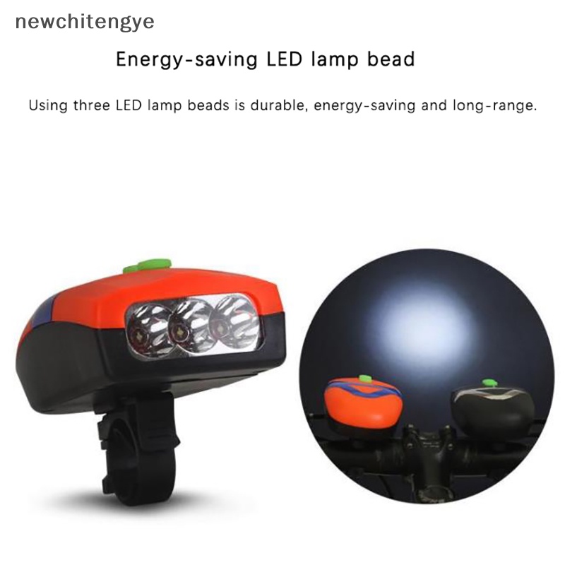 Nyy Bộ Đèn Pha led + Còi + Đèn Hậu Chống Nước Cho Xe Đạp