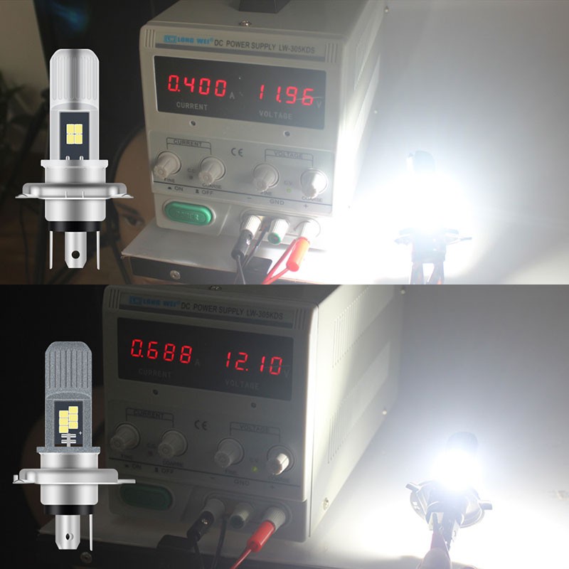Đèn pha LED P15D H4 6000k siêu sáng cao cấp cho xe máy - YKD