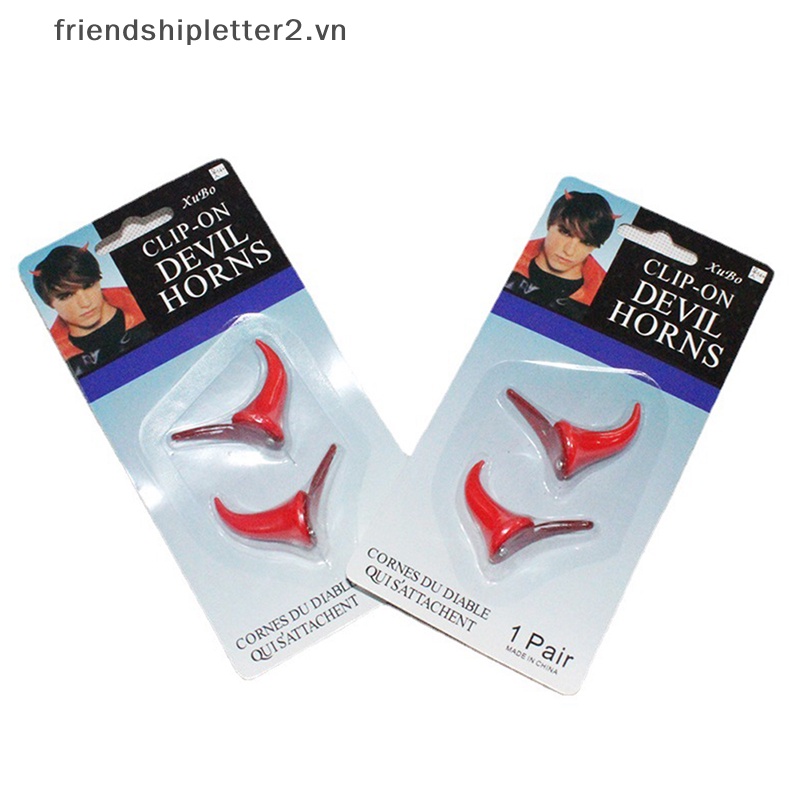 Set 2 Kẹp Tóc Sừng Quỷ Hóa Trang halloween Cho Nữ