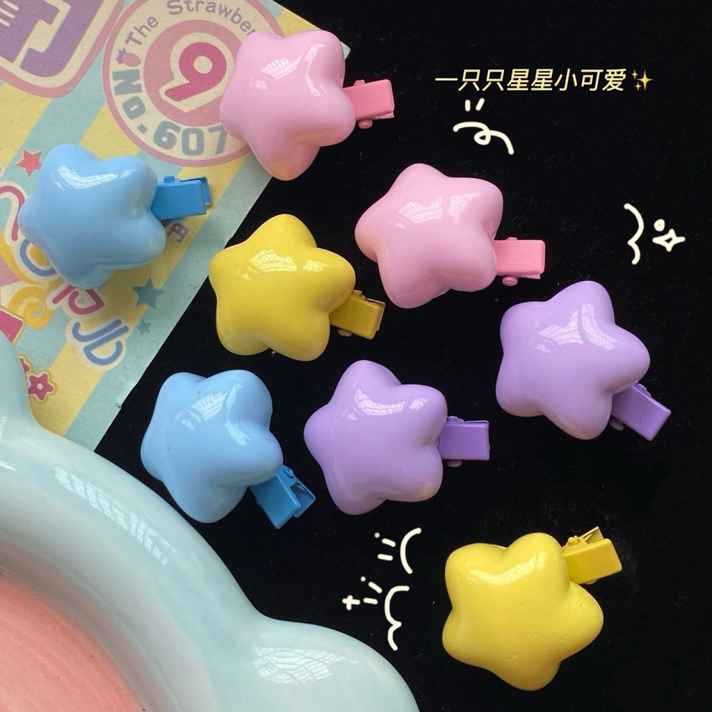 Kẹp Tóc Hình Ngôi Sao / Trái Tim Cỡ Nhỏ Ngọt Ngào Dễ Thương Cho Bé Gái