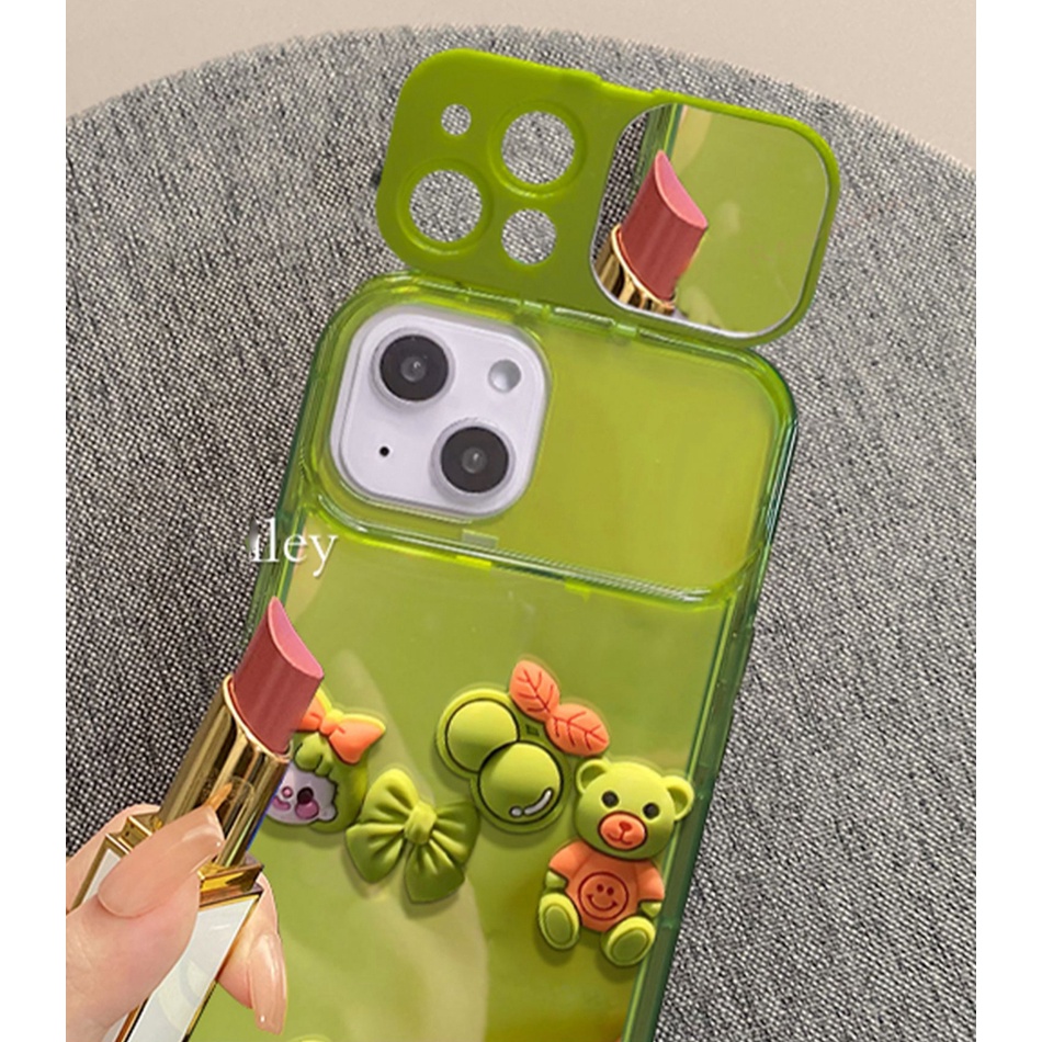 Ốp Điện Thoại Silicon Mềm Có Gương 3d Cho iphone 15 11 12 13 14 pro max + mini 6 6s 7 8 + xr x xs max se 2020 15pro 14pro 11pro