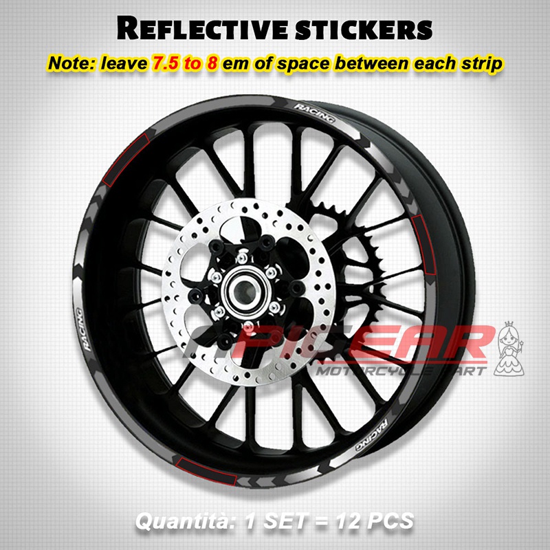 Phù Hợp Miếng Dán Viền Bánh Xe Phản Quang 57cm Chống Thấm Nước Dành Cho Xe yamaha tenere700