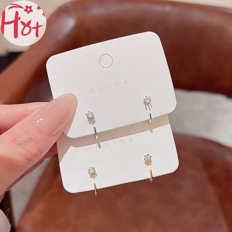 Jr 1 Đôi Bông Tai Pha Lê Thời Trang Hàn Quốc Dành Cho Nữ vn