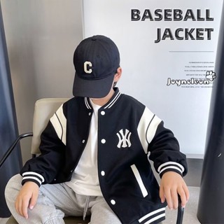 JOYNCLEON Áo Khoác Bóng Chày Phối Màu Sắc Tương Phản Thời Trang Mùa Xuân Xinh Xắn Cho Bé