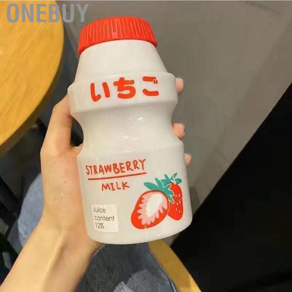 Onebuy Portable Children Drinking Bottle with Strap PC Plastic Outdoor Water Cup Cute Fruit Pattern