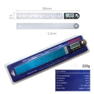 Thước đo góc điện tử 200mm _ [Shop Dụng Cụ Kỹ Thuật]