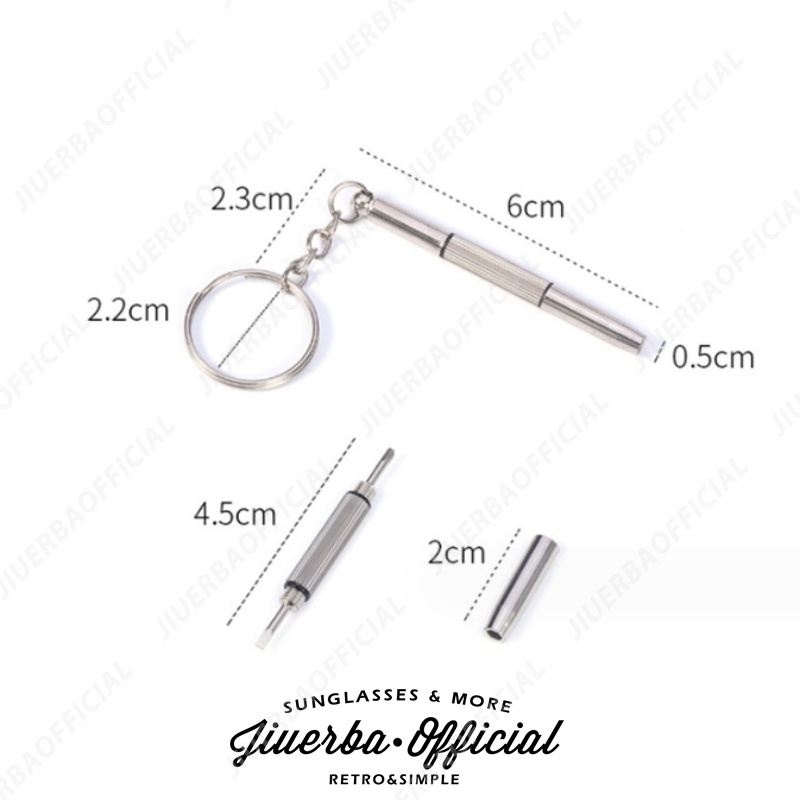 Tua vít mini JIUERBA bằng kim loại sửa mắt kính/ điện thoại đa dụng