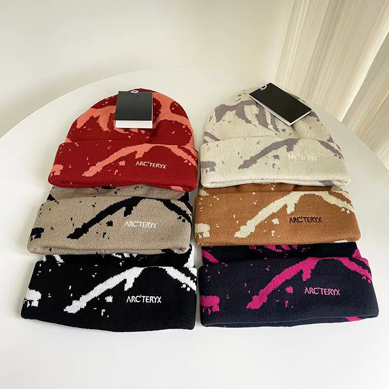 Mũ beanie Họa Tiết Sọc Thêu Thời Trang Thu Đông Dành Cho Nam Nữ